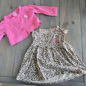 U.S. Polo Assn. Toddler 2 Piece Set: Dress & Cardigan 12 Month Girl
